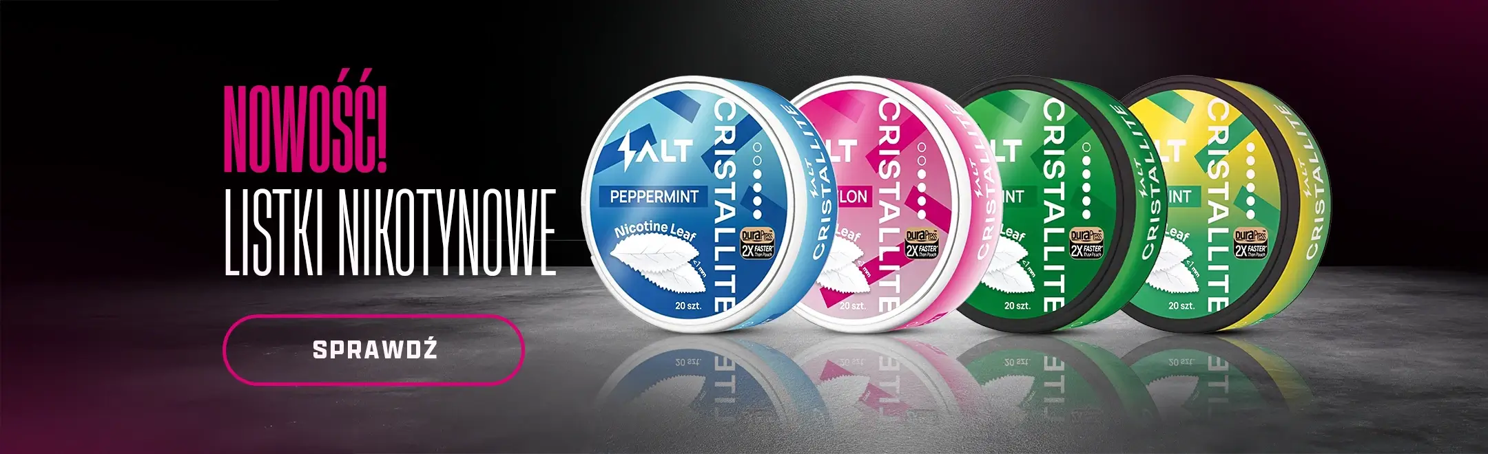 E-Papierosy, Bongo, Shisha, Cbd, Liquidy, Vape Shop 2 Listki Nikotynowe Cristallite Leaf Slider Sklep Internetowy Ismoking