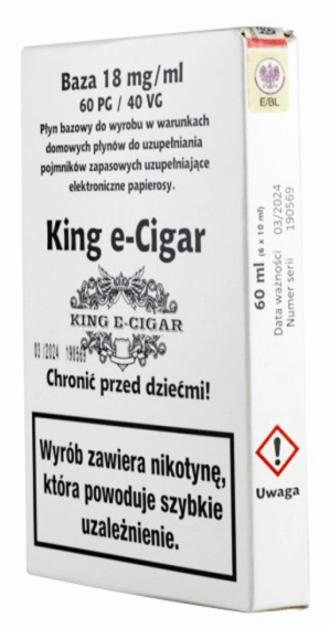 Baza Nikotynowa King e-Cigar 10ml 60/40 – 18mg