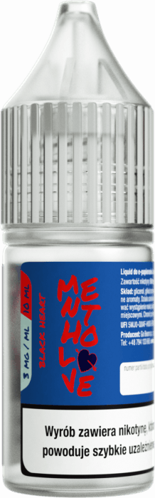 Liquid MENTHOLOVE 10ml – Black Heart 12mg