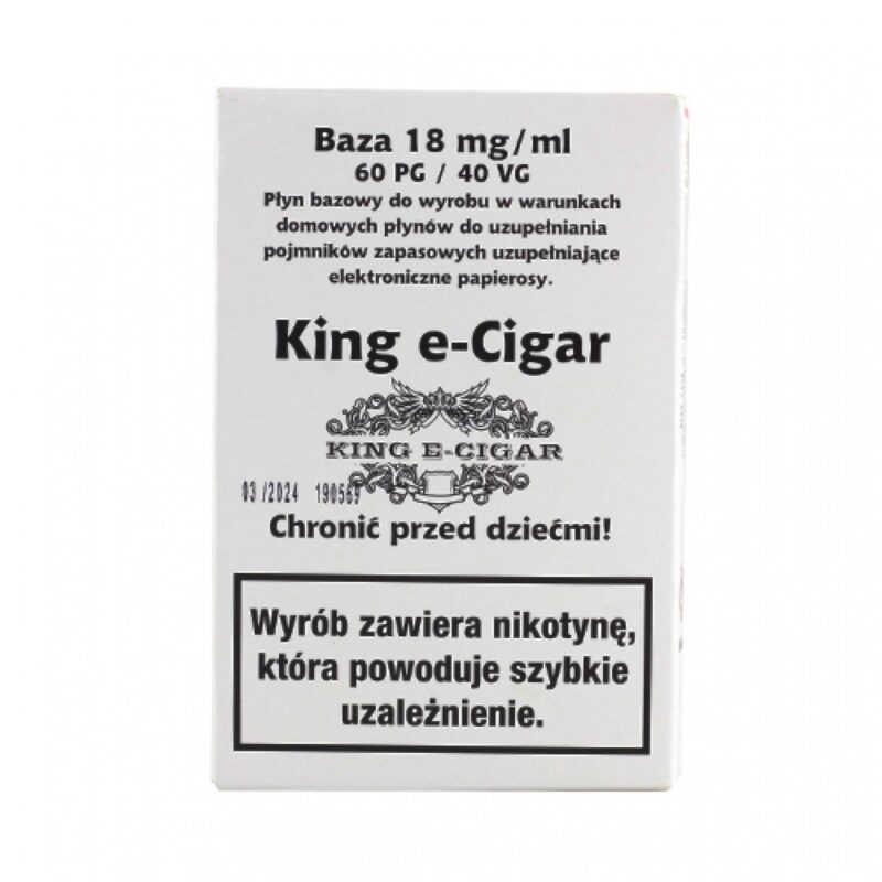 Baza Nikotynowy KING E-CIGAR 60/40 10ml 18mg