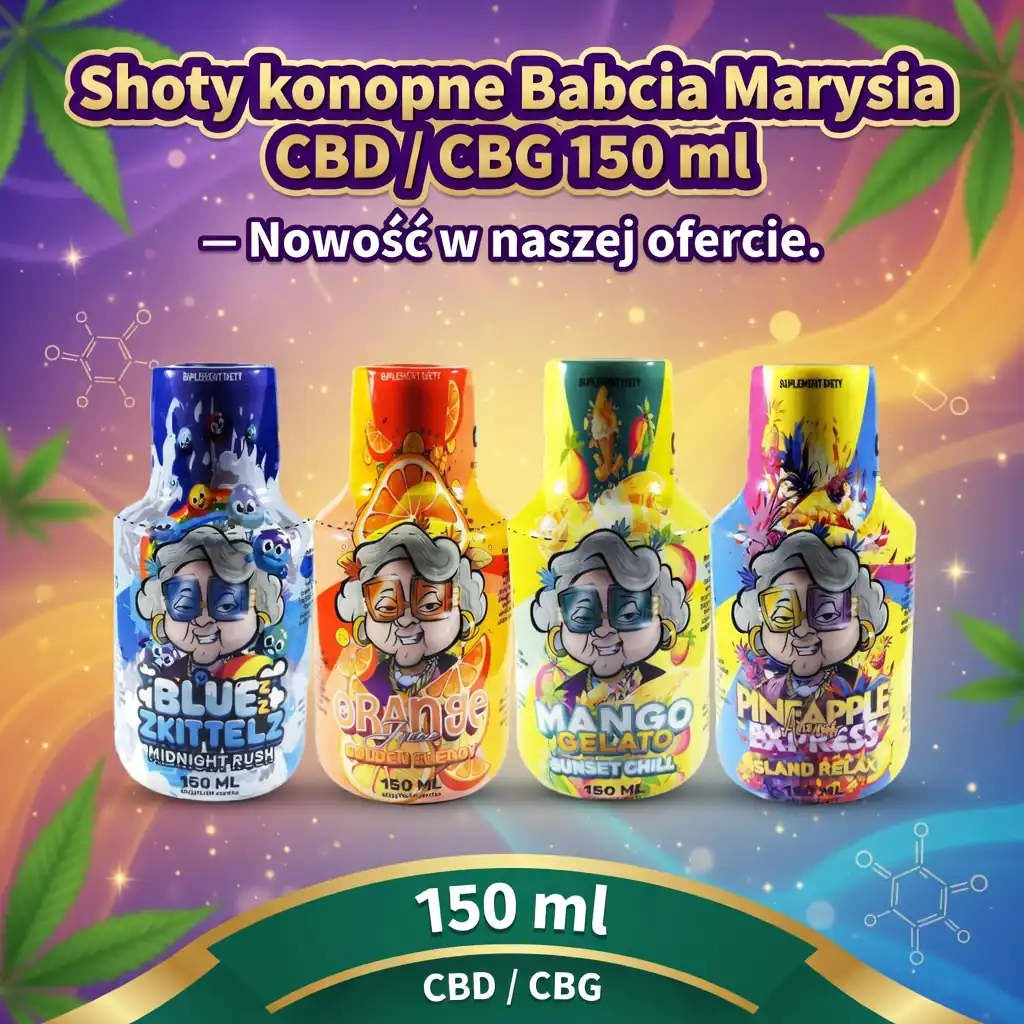 Shoty Konopne Babcia Marysia Cbd / Cbg 150 Ml – Nowość W Naszej Ofercie