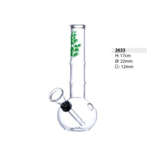 E-Papierosy, Bongo, Shisha, Cbd, Liquidy, Vape Shop 18 Bongo Szklane Bullet Kugel Green Leaves 17Cm