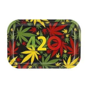 Tacka Metalowa Mała Liść Konopi 420 Xxl