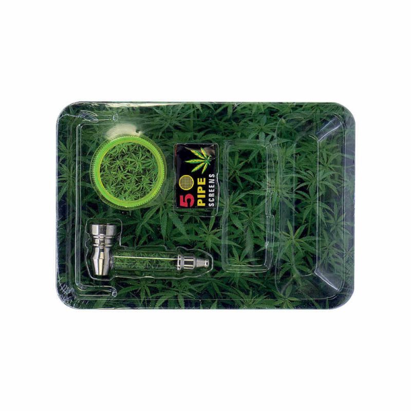 Zestaw Tacka Lufka Młynek I Sitka Green Leaf