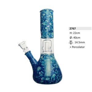E-Papierosy, Bongo, Shisha, Cbd, Liquidy, Vape Shop 16 Bongo Szklane Bullet Glow Blue Percolator 22Cm